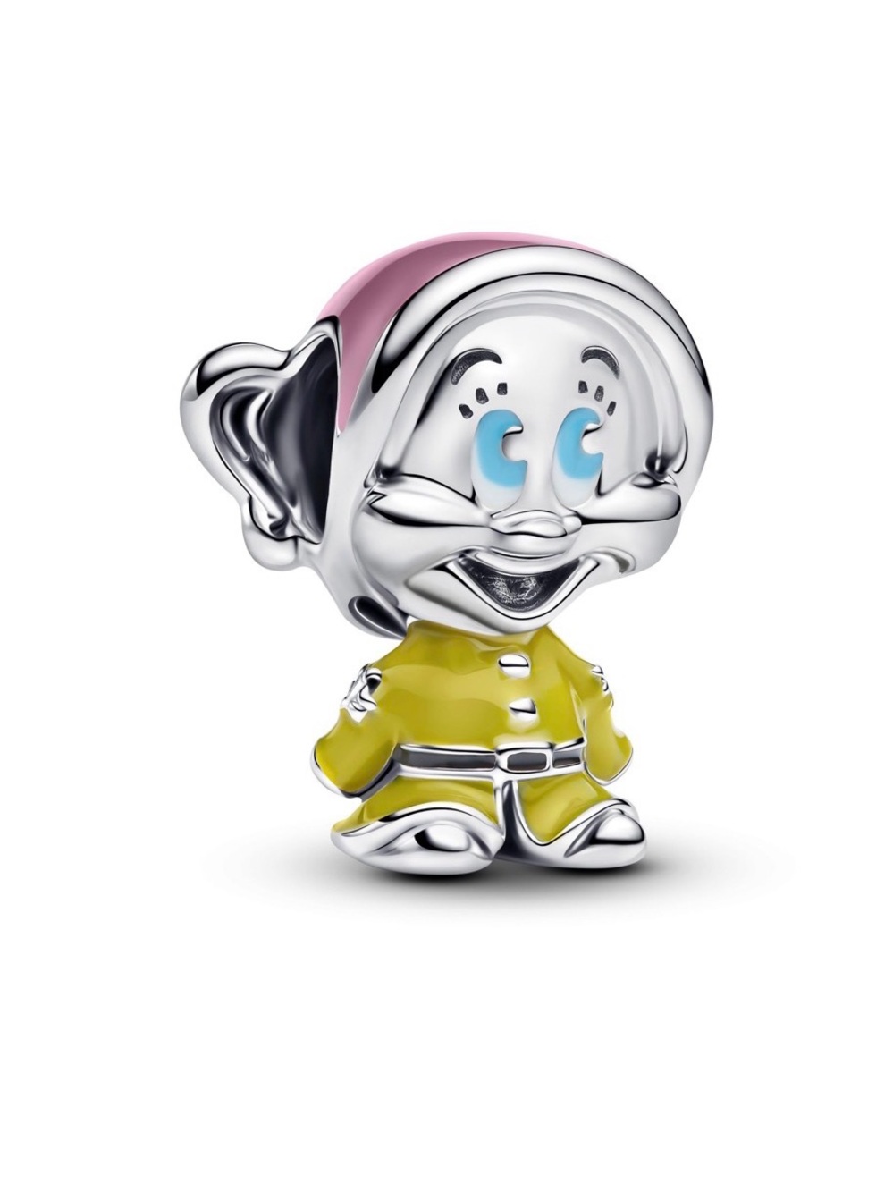 Pandora Snow White Dwarf Charm with Pink Hat and Yellow Coat